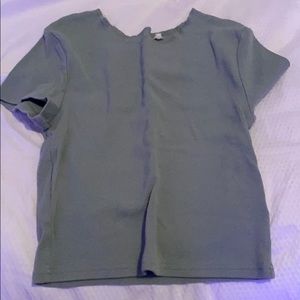 short sleeve green top